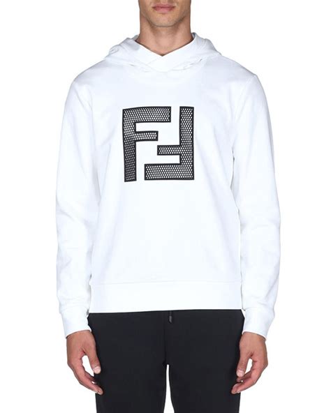 fendi hoodie white|fendi hoodie men's cheap.